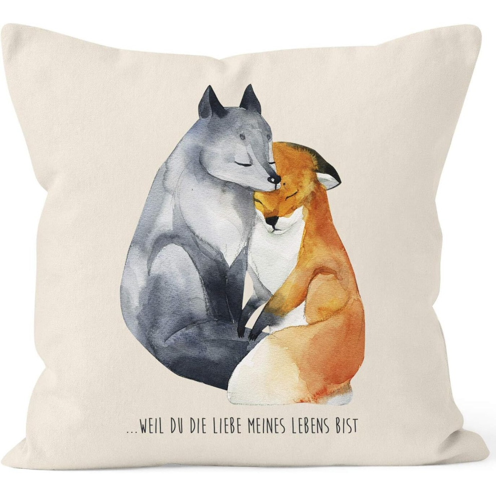 Cushion Cover Love My Life Fox Gift Love Saying Coffee Cup Cushion Cover Decorative Cushion Cotton-image-OPC-PCSH9N7-NEW