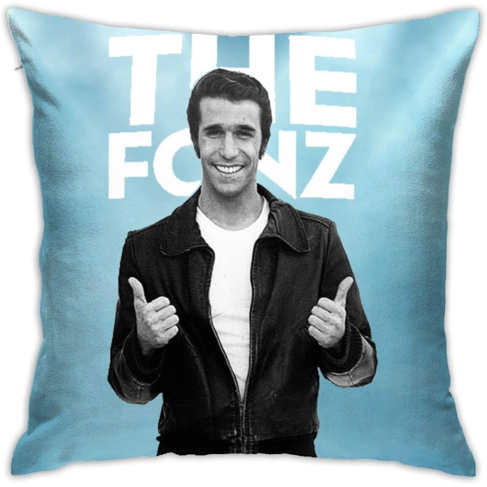 Kerota 18 X18 In Decoration Throw Pillowcases Happy Days The Fonz Pillow Case Square Throw Pillow Covers Sofa Cushion