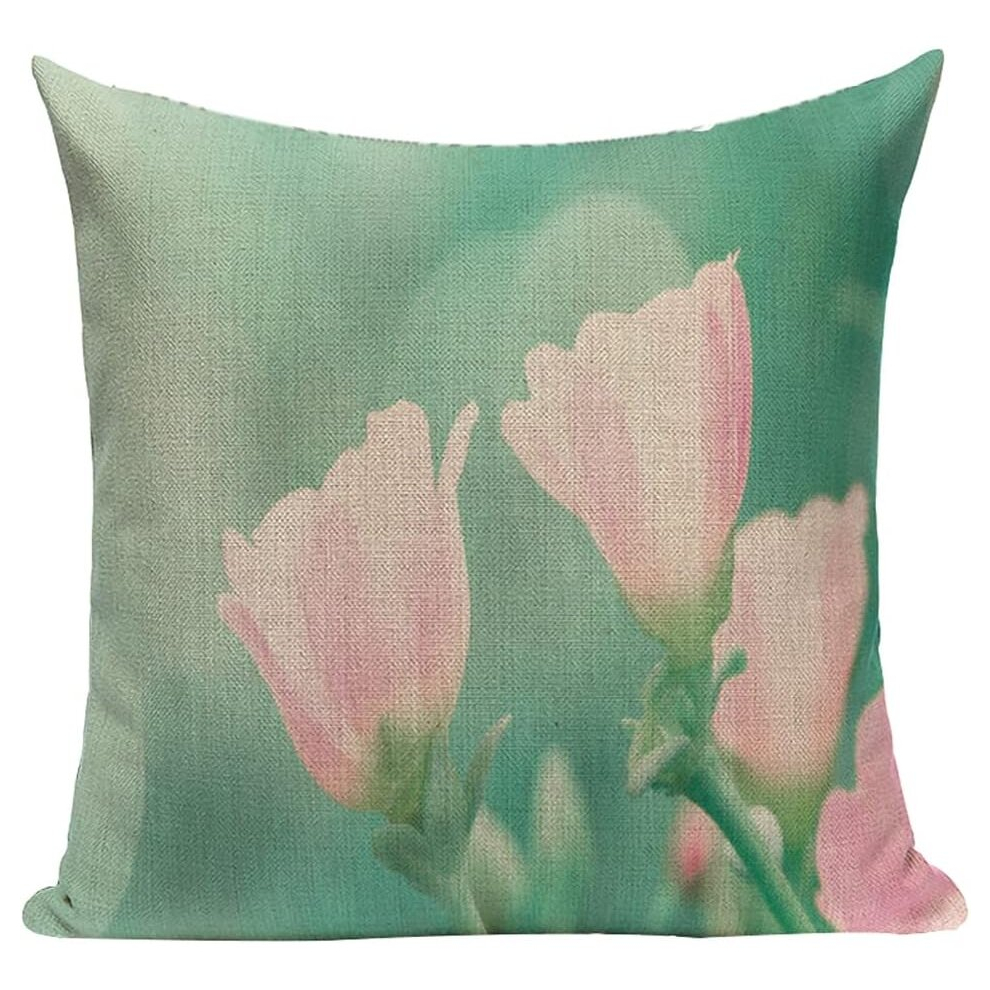 Flower Butterfly Pillow Covers Linen Decorative Cushion Throw Pillow Case Protector Set Cute Pillow Covers Sofa Bedroom Decoratio 45*45cm #8-image-OPC-PCSHG9Z-NEW