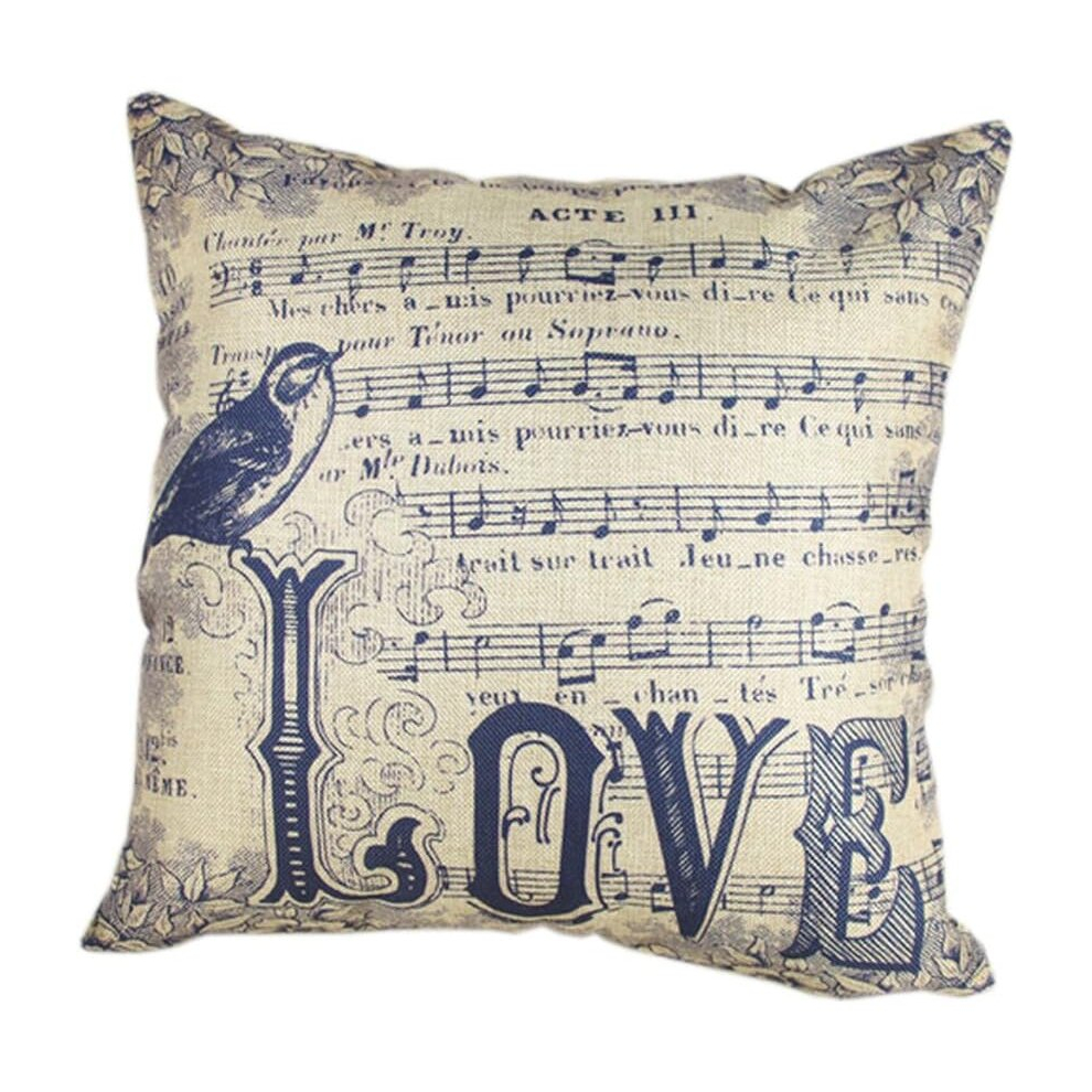 Cotton Linen Square Creative Pillow Case Sofa Cushion Cover Music-image-OPC-PCSHGBZ-NEW