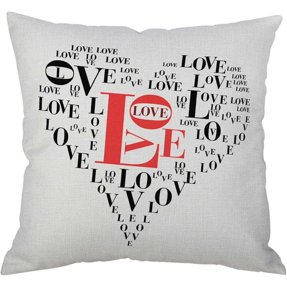 Linen Holiday Valentine's Day Car Sofa Cushion Pink Love Pillow Color Pillows (B, A)-image-OPC-PCSHJXT-NEW