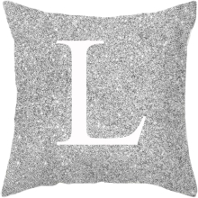 Room Decoration Letter Cushion English Alphabet Pillowcases Coral Throw Pillows for Bed (L, One Size)