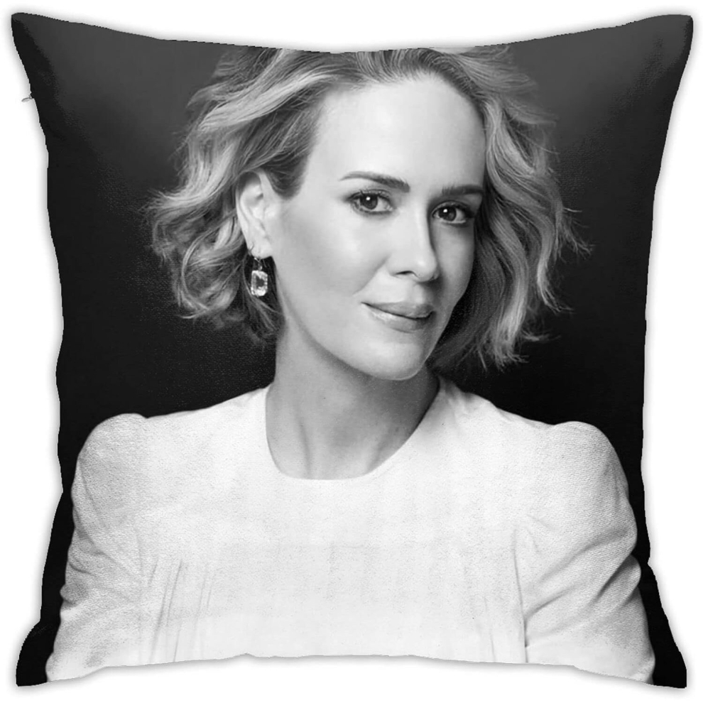 Sarah Paulson Pillow Covers Plush Surface Double Sided Printing Pillow case - 18x18 inch