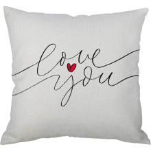 Linen Holiday Valentine's Day Car Sofa Cushion Pink Love Pillow Fall Pillows Decorative Throw Pillows with (N, A)