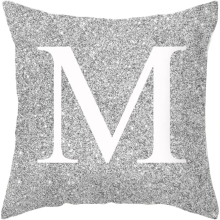 Room Decoration Letter Cushion English Alphabet Pillowcases Coral Throw Pillows for Bed (M, One Size)