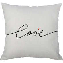 Linen Holiday Valentine's Day Car Sofa Cushion Pink Love Pillow Color Pillows (H, A)