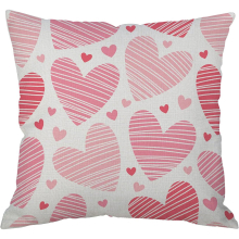 Linen Holiday Valentine's Day Car Sofa Cushion Pink Love Pillow Fall Pillows Decorative Throw Pillows with (P, A)
