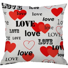 Linen Holiday Valentine's Day Car Sofa Cushion Pink Love Pillow Color Pillows (E, A)