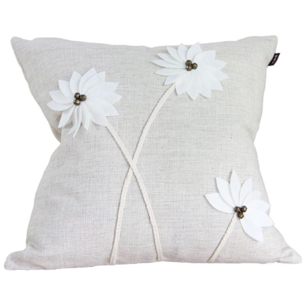 White Flax Pillow Covers Cushion Covers Pillowcase Decorative for Sofa Bed Square 18x18 Inch-image-OPC-PCSHQ87-NEW