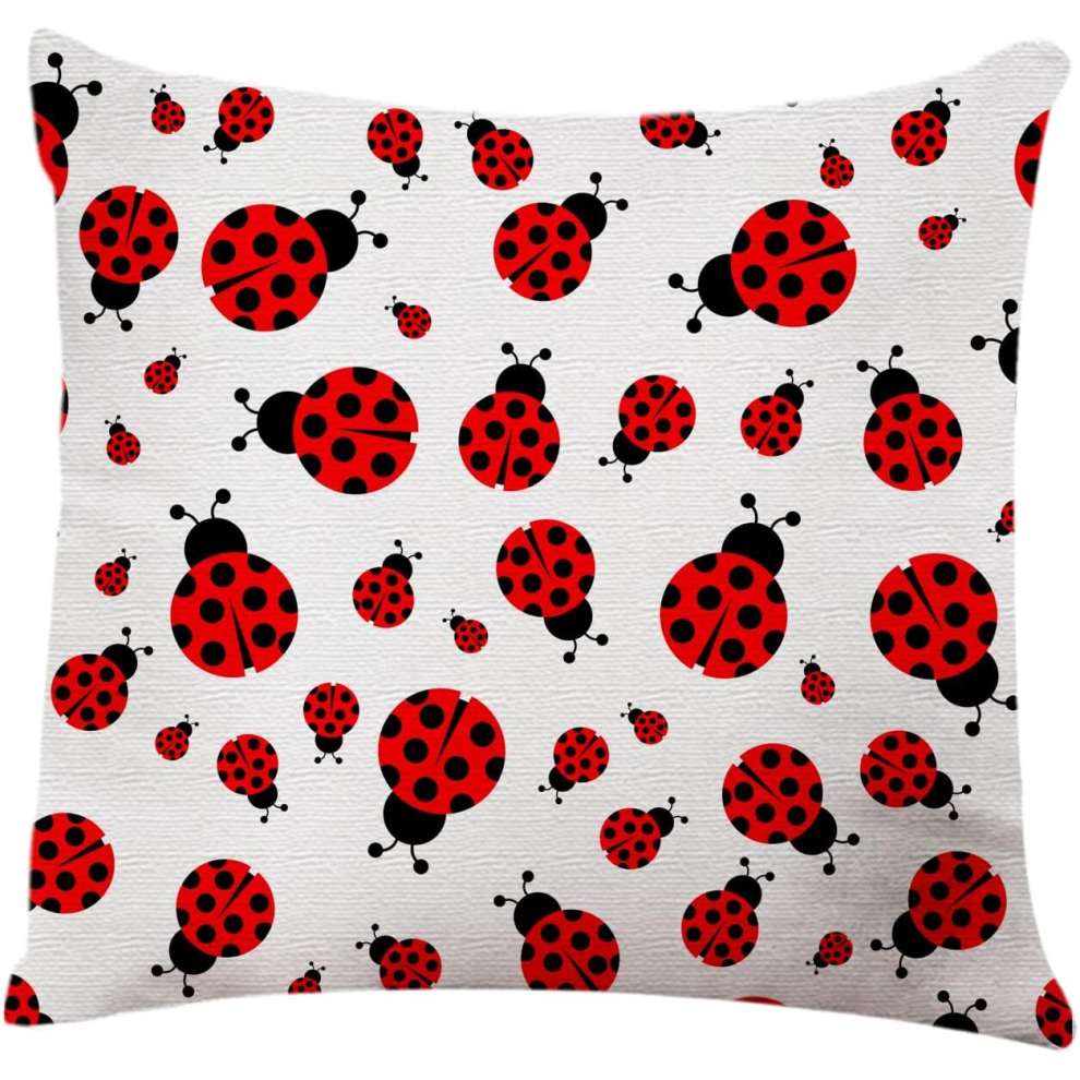 Cute Cartoon Ladybug Home Decor Pillowcase for Sofa 18x18 Inches-image-OPC-PCSHRT7-NEW