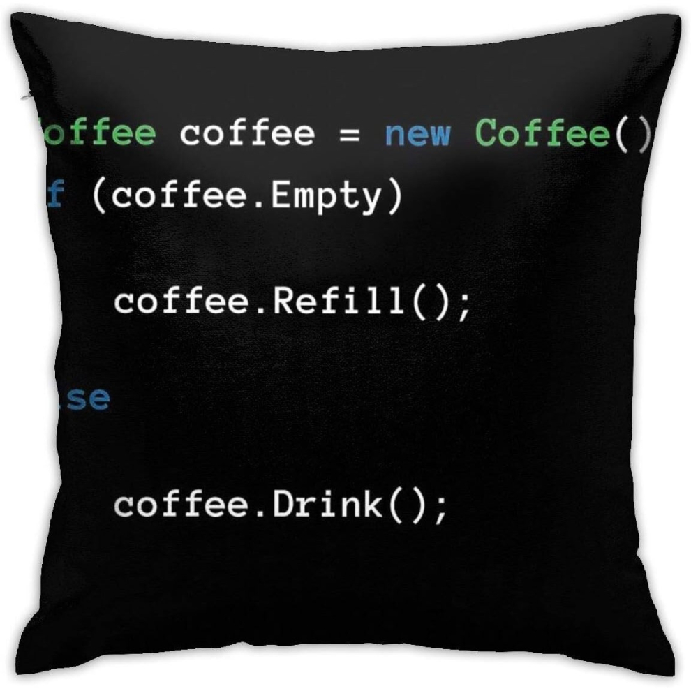 Coffee Code Cushion Throw Pillow Cover Decorative Pillow Case 45cm*45cm-image-OPC-PCSHRQX-NEW