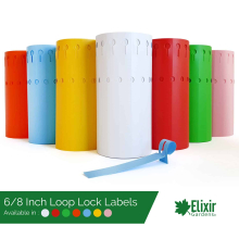 (160mm White, 100) Loop Lock Plant Labels | Tie on Tree, Shrub & Rose Professional Tags | All Colours Available | 160mm and 220mm