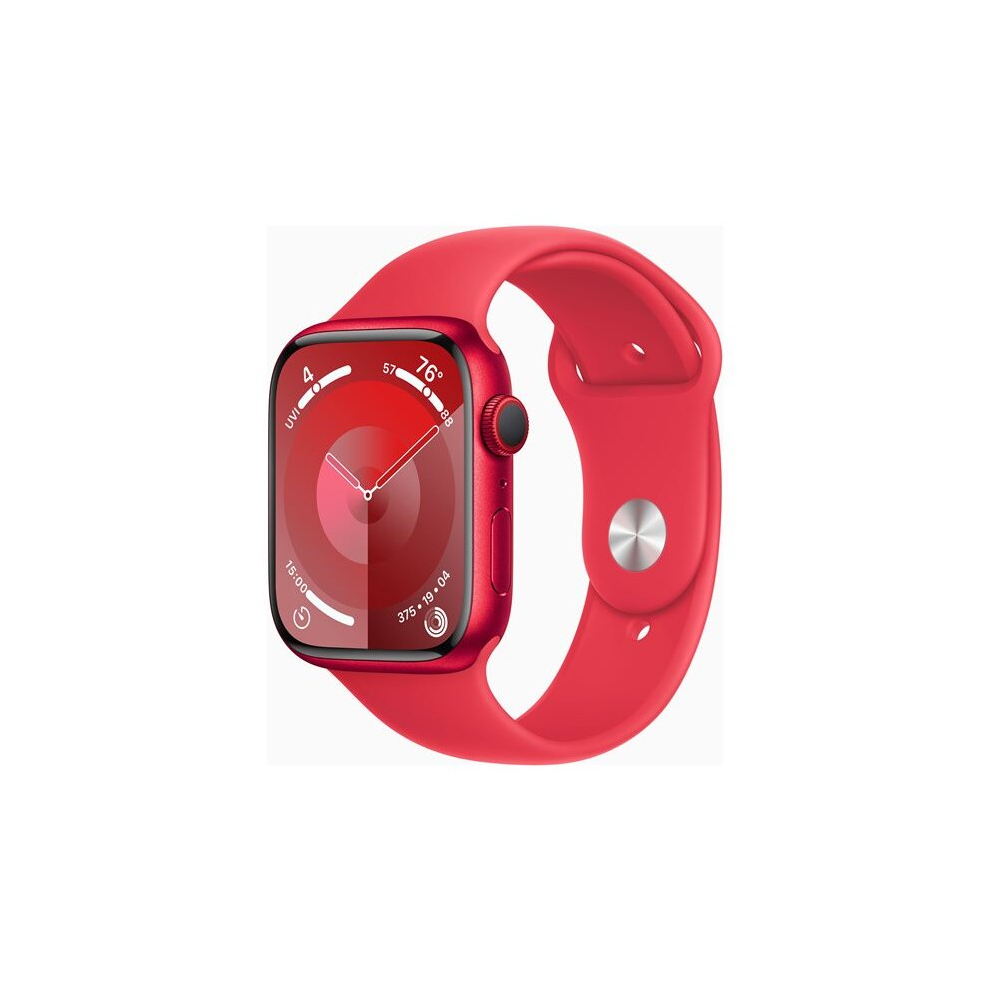 Apple Watch Series 9 (GPS + Cellular) - (PRODUCT) RED - 45 mm - red aluminium - smart watch with sport band - fluoroelas