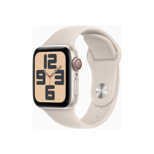 Apple Watch SE (GPS + Cellular) - 2nd generation - 40 mm - starlight aluminium - smart watch with sport band - fluoroela - Refurbished