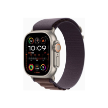 Apple Watch Ultra 2 - 49 mm - titanium - smart watch with Alpine Loop - textile - indigo - band size: L - 64 GB - Wi-Fi,