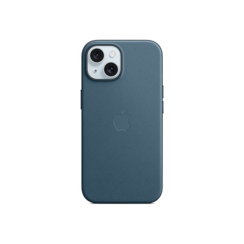 Apple Apple - Back cover for mobile phone - MagSafe compatibility - FineWoven - pacific blue - for iPhone 15