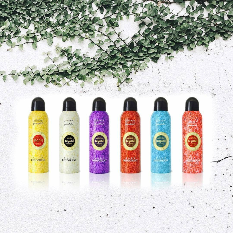 6 Scents Oud Body Spray/Deodorant Collection by Oudlux