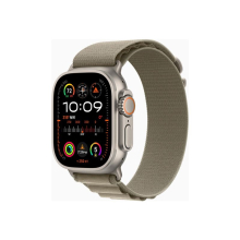 Apple Watch Ultra 2 - 49 mm - titanium - smart watch with Alpine Loop - textile - olive - band size: M - 64 GB - Wi-Fi, - Refurbished