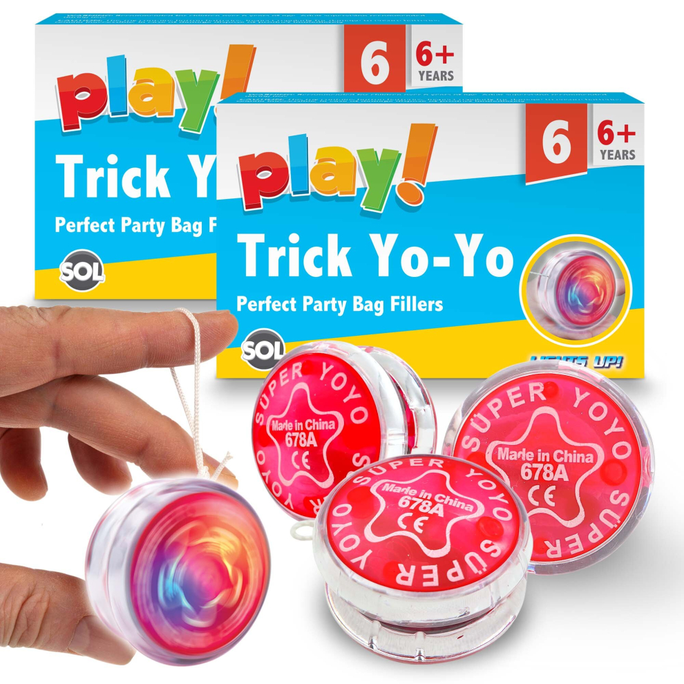 Flashing YoYo 12pk | Stunt YoYo with Flashing Lights for Kids