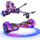 (Galaxy Purple Bundle) 6.5'' Hoverboard and Hoverkart Go Kart LED Bundle 1