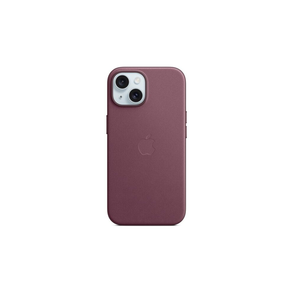 Apple - Back cover for mobile phone - MagSafe compatibility - microtwill, FineWoven - mulberry - for iPhone 15