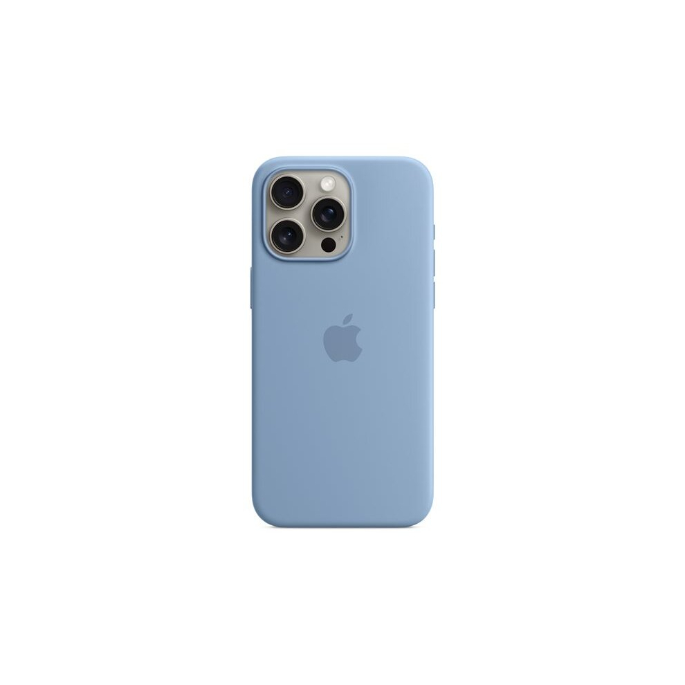 Apple - Back cover for mobile phone - MagSafe compatibility - silicone - winter blue - for iPhone 15 Pro Max
