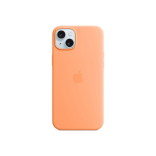 Apple - Back cover for mobile phone - MagSafe compatibility - silicone - orange sorbet - for iPhone 15 Plus