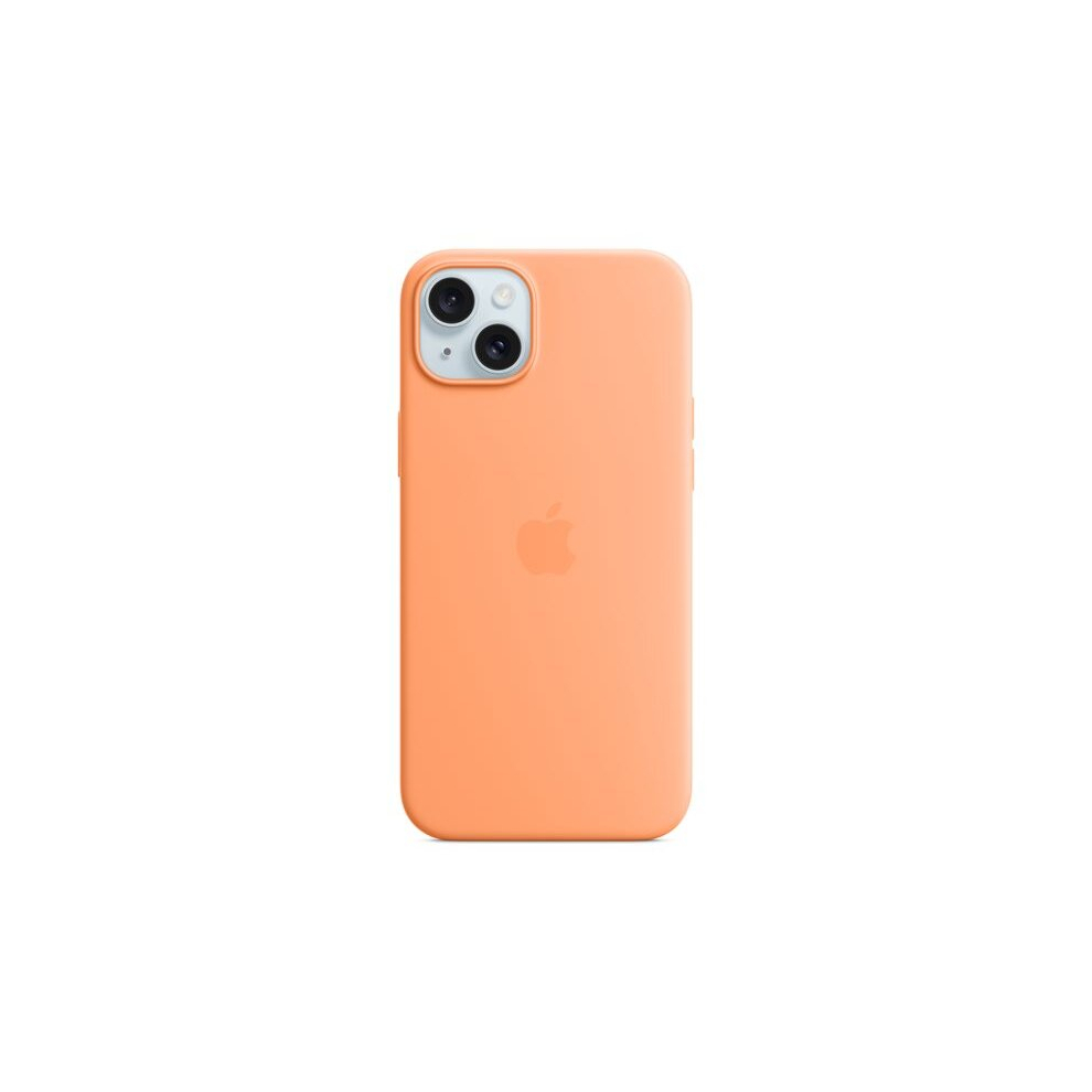 Apple - Back Cover For Mobile Phone - Magsafe Compatibility - Silicone - Sorbet - For Iphone 15 Plus Orange