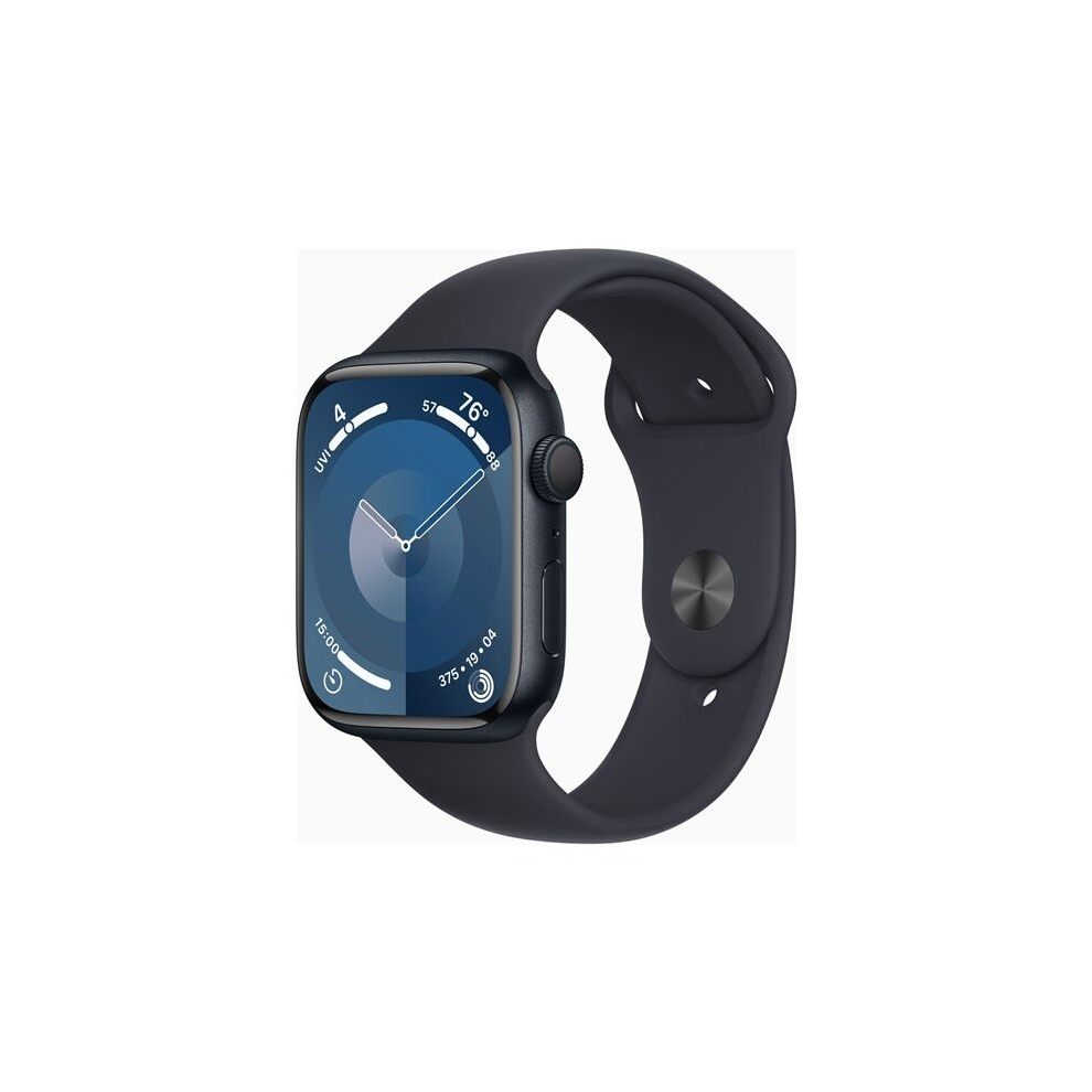 Apple Watch Series 9 (GPS) - 45 mm - midnight aluminium - smart watch with sport band - fluoroelastomer - midnight - ban