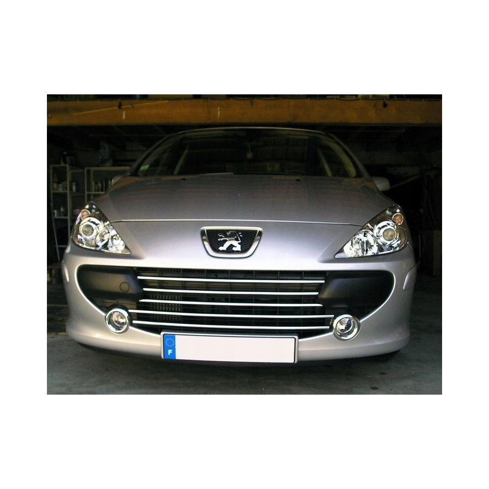 Peugeot 307 Lift Chrome Grill Trims - Radiator Bar Accents Decoration Atrapa Tuning 4104943946787