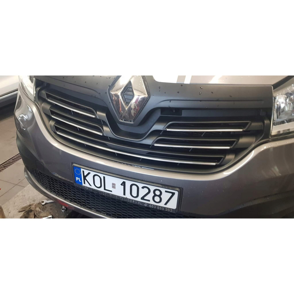 Renault Trafic Iii - Chrome Grill Trims - Radiator Bar Accents Decoration Atrapa Tuning 4163314242064
