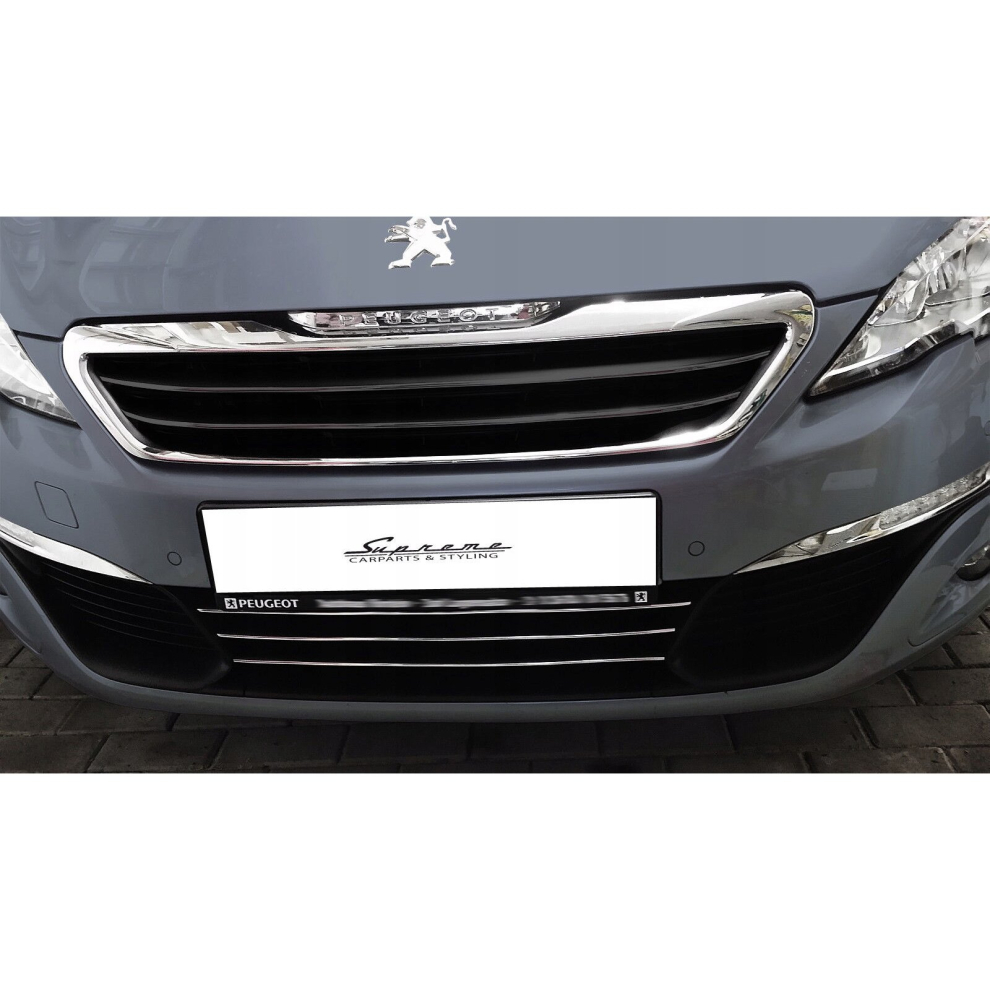 PEUGEOT 308 II Chrome Grill Trims - Radiator Bar Accents Decoration atrapa TUNING