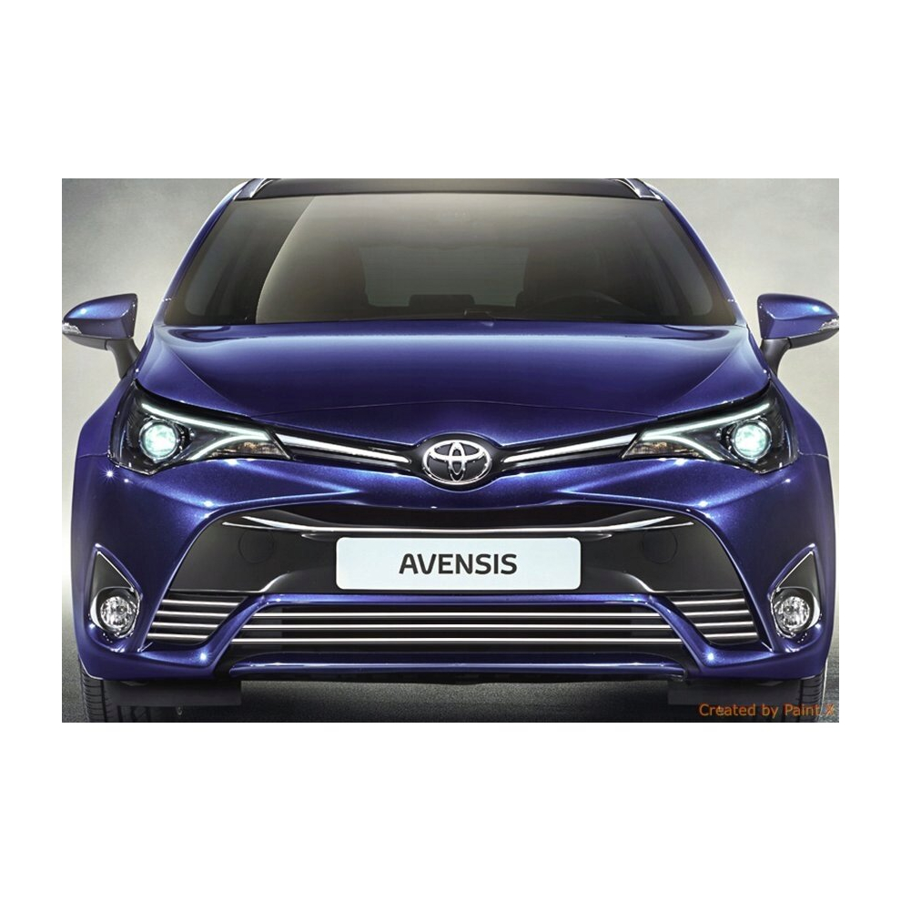 Toyota Avensis T27, T28 Chrome Grill Trims - Radiator Bar Accents Decoration Atrapa Tuning 4096935002819