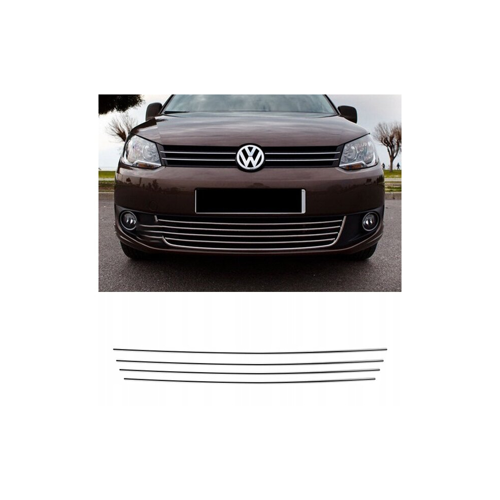 Vw Touran 1T3 Caddy - Chrome Grill Trims - Radiator Bar Accents Decoration Atrapa 4118456105968