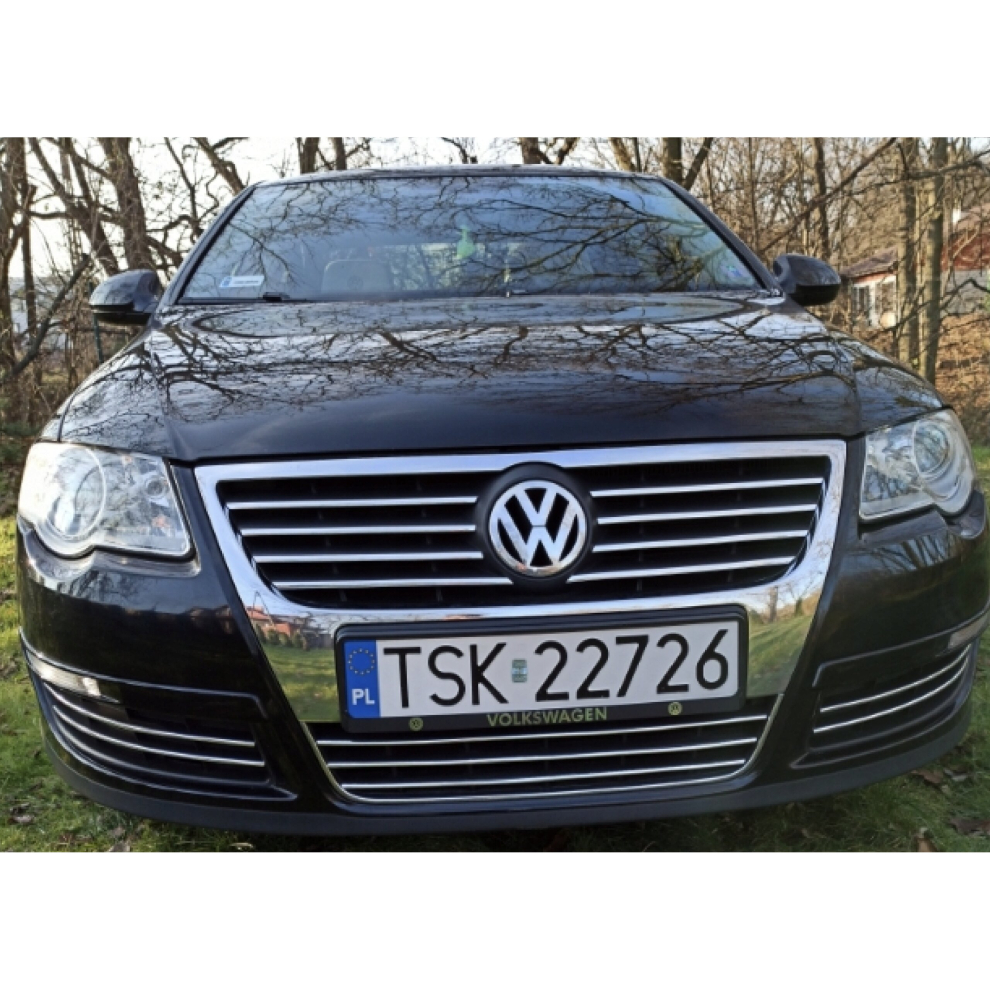 Vw Passat B6 - Chrome Grill Trims - Radiator Bar Accents Decoration Atrapa Tuning 4114950537885