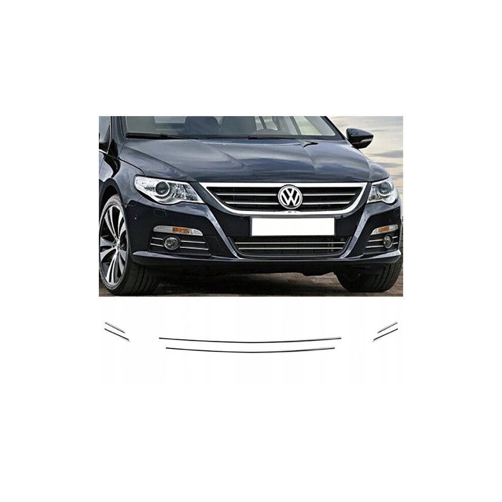 Vw Passat Cc - Chrome Grill Trims - Radiator Bar Accents Decoration Zderzak Atrapa 4120862964237