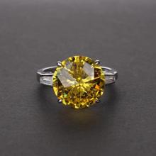 100% 925 Sterling Silver Citrine Pink Sapphire High Carbon Diamond Gemstone Engagement Cocktail Rings Fine Jewelry Gift