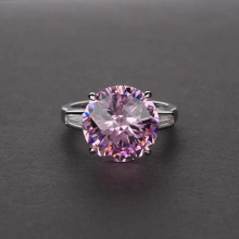 100% 925 Sterling Silver Citrine Pink Sapphire High Carbon Diamond Gemstone Engagement Cocktail Rings Fine Jewelry Gift