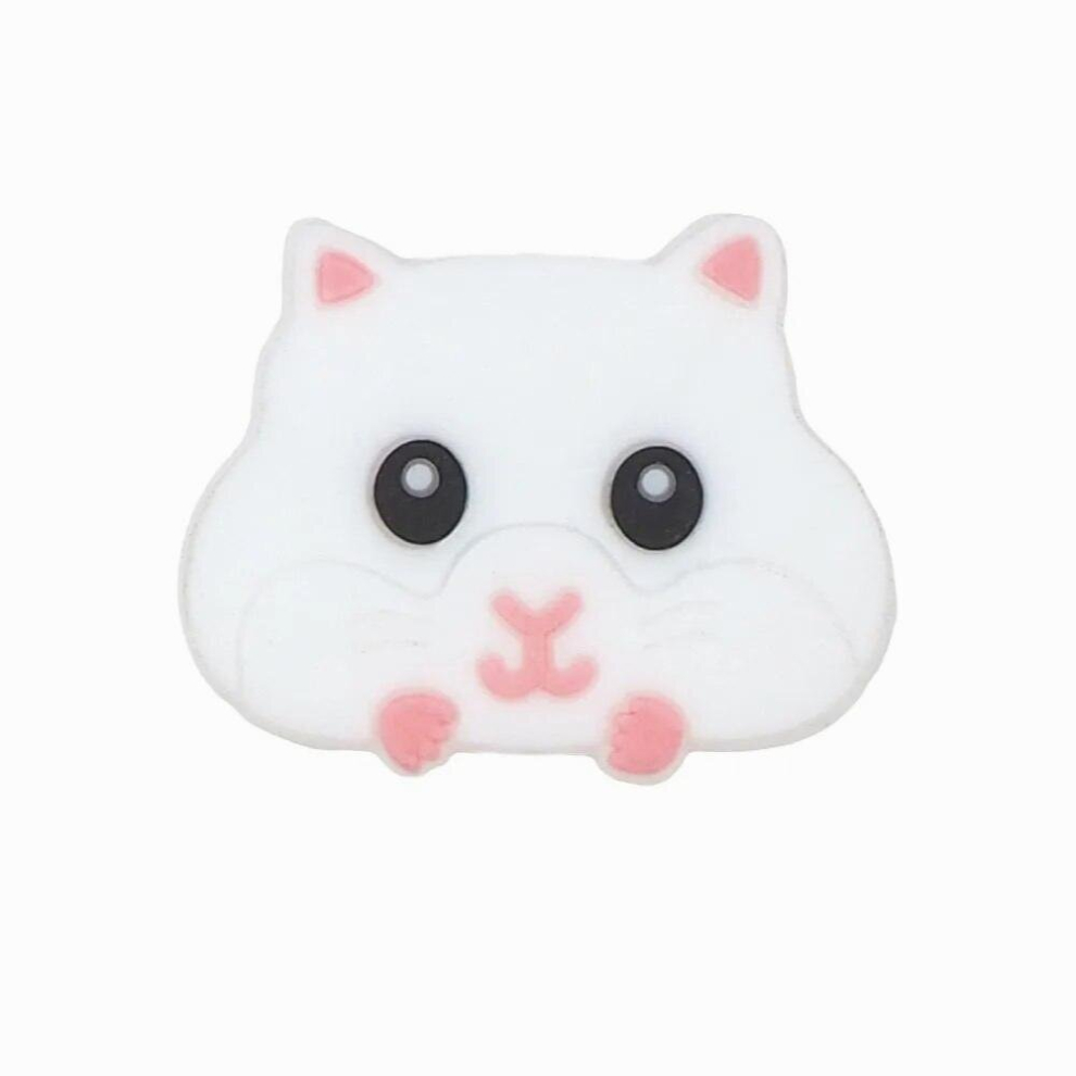 Chenkai 50pcs Silicone Hamster Beads Animal Bead BPA Teething Infant Chewable Dummy Gift Necklace Pacifier Toy Accessories