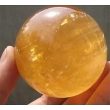 Natural Citrine Calcite Quartz Crystal Sphere Ball Healing Gemstone 50MM +Stand