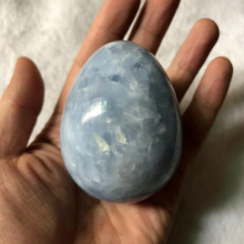 Large Stone Egg,70mm Natural Celestite Crystal Egg Calcite Sphere Egge +stand Healing Home decor