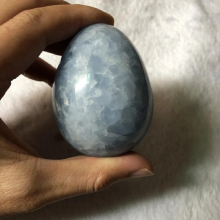 Large Stone Egg,70mm Natural Celestite Crystal Egg Calcite Sphere Egge +stand Healing Home decor