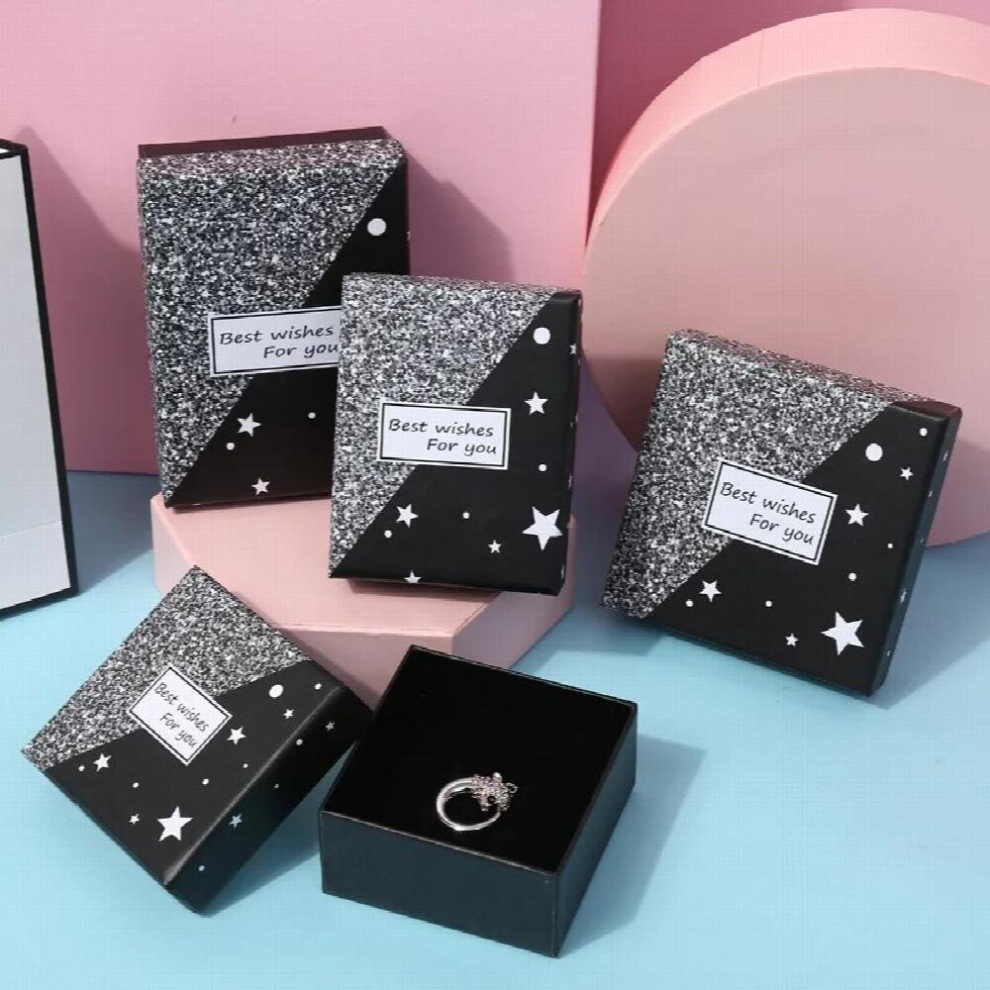 (Star White-7X9X3cm) 24 Pcs Jewelry Display Container Packaging Box Holder Star Paper Ring Brooch Necklace Package for Boxes-image-OPC-PCSJN8N-NEW