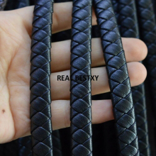 D041 5m/lot approx 11.8*6.5mm flat braided leather cord necklace diy accessories jewelry finding leather cord braided