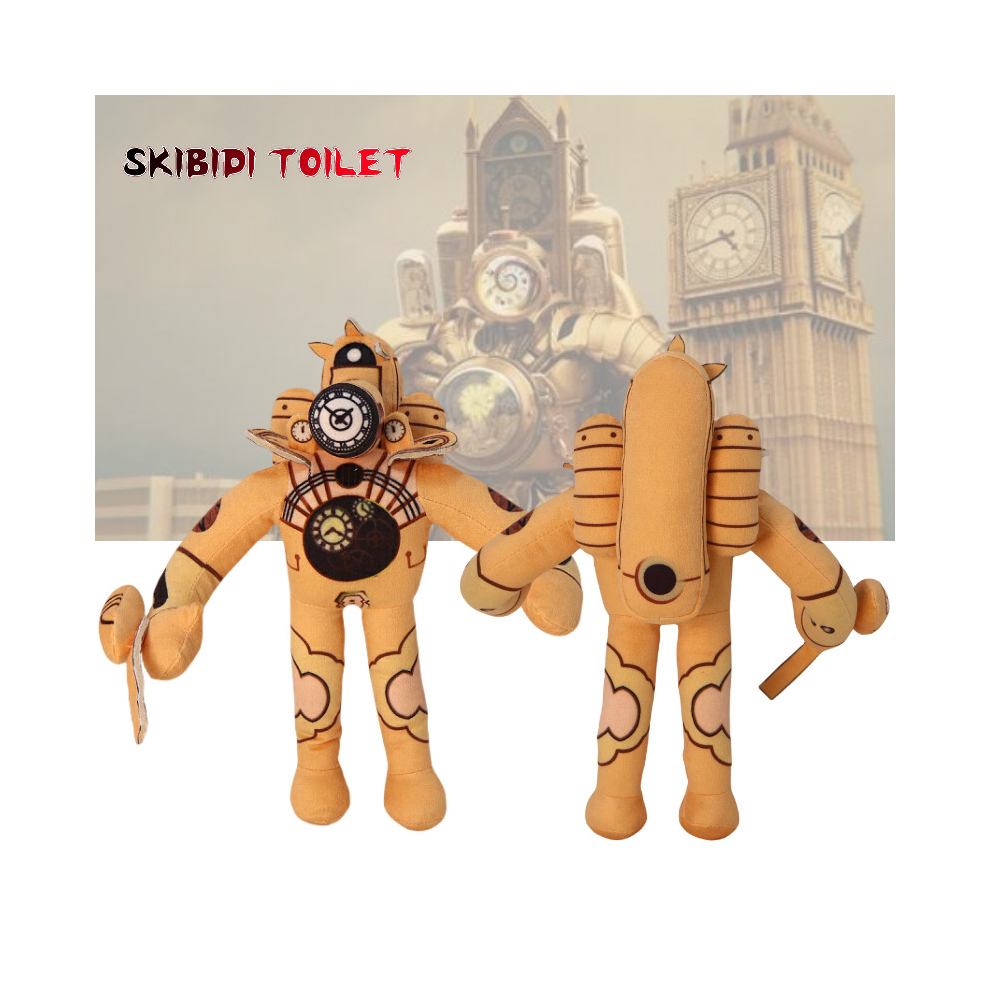 Rywolt Toilet Skibidi Plush Toy Titan Time Man Game Plushie Home Decor Kid Gift Golden