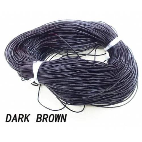 (black White-1.5mm) 100 meter 1MM brown leather rope