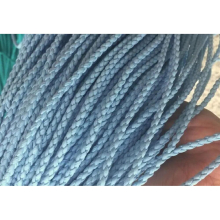 100m Sky 3mm Braided leather Leather Cord string, faux leather string cord, PU Leather cord, Faux Leather Round Cord