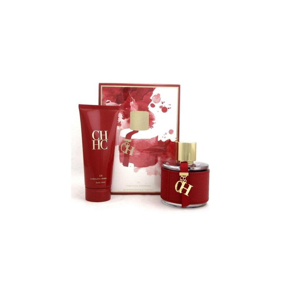 Ch By Carolina Herrera 2 Pcs Set For Women: 3.4 Eau De Toilette Spray + 3.4 Body Lotion