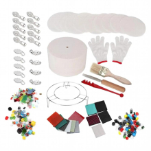 14Pcs Ceramic Stained Glass Fusing Supplies Findings Starter Tool Liner Paper Making Accessories