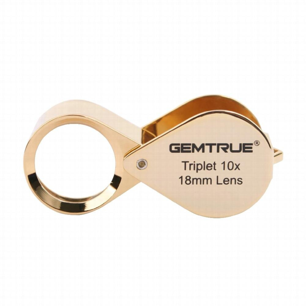 GemTrue Pocket Gem Jewelry Magnifying Glass Magnifier 18mm 10x Triplet Diamond Loupe DK96001